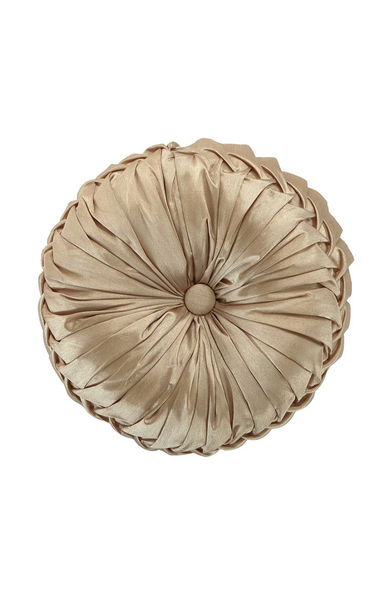 CHIC Sueann Chenille Geometric Scroll Design With Faux Silk Flange Border King Comforter Set - Beige - 9-Piece Set, Alternate, color, 