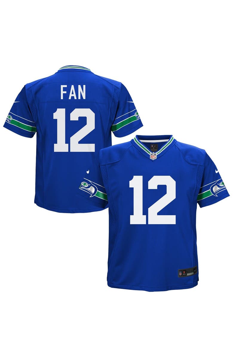 Nike Preschool Nike 12th Fan Royal Seattle Seahawks Alternate Game Jersey, Main, color, 