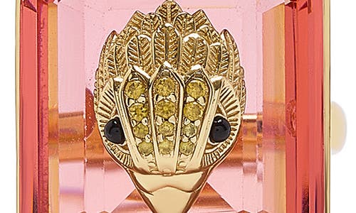 KURT GEIGER KURT GEIGER LONDON EAGLE HEAD CRYSTAL COCKTAIL RING