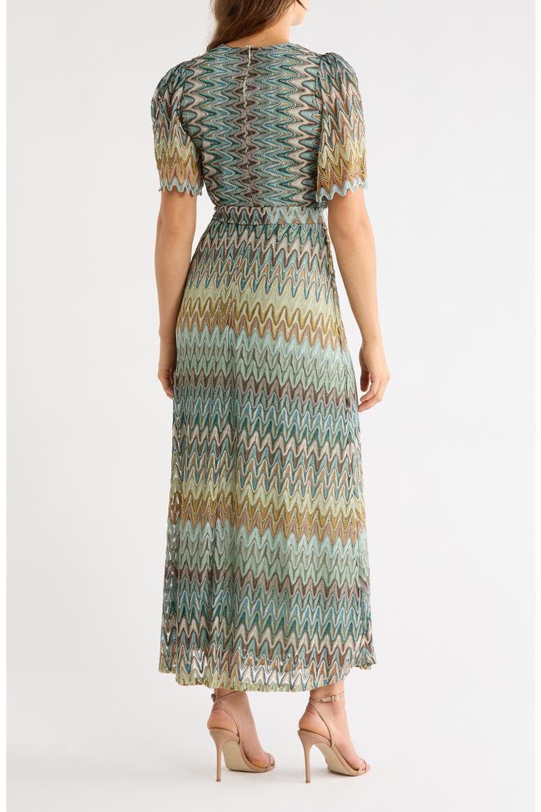 Crochet Maxi Dress, Alternate, color, TEAL/ SAGE/ MULTI