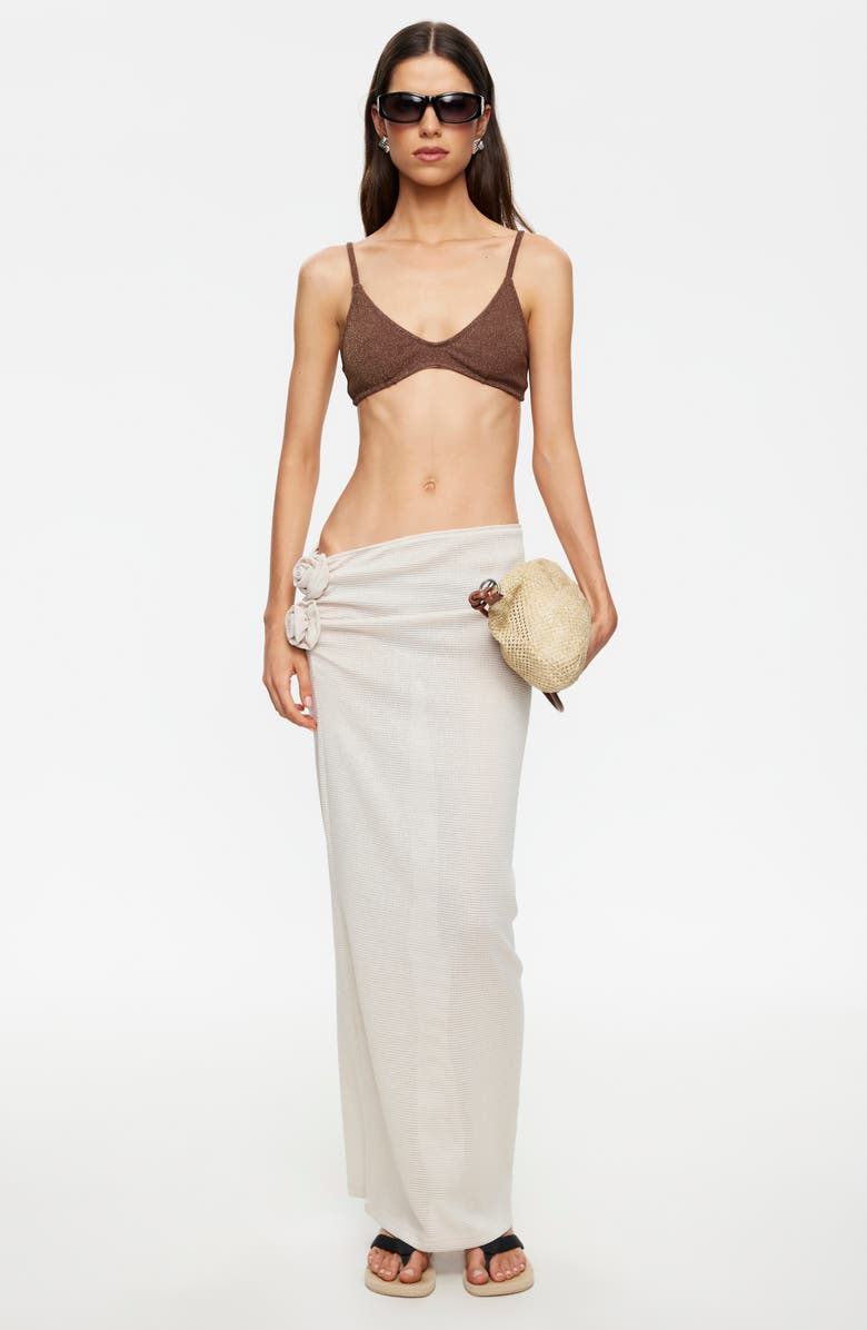 LIONESS Soul Mate Cover-Up Maxi Skirt, Alternate, color, Sand