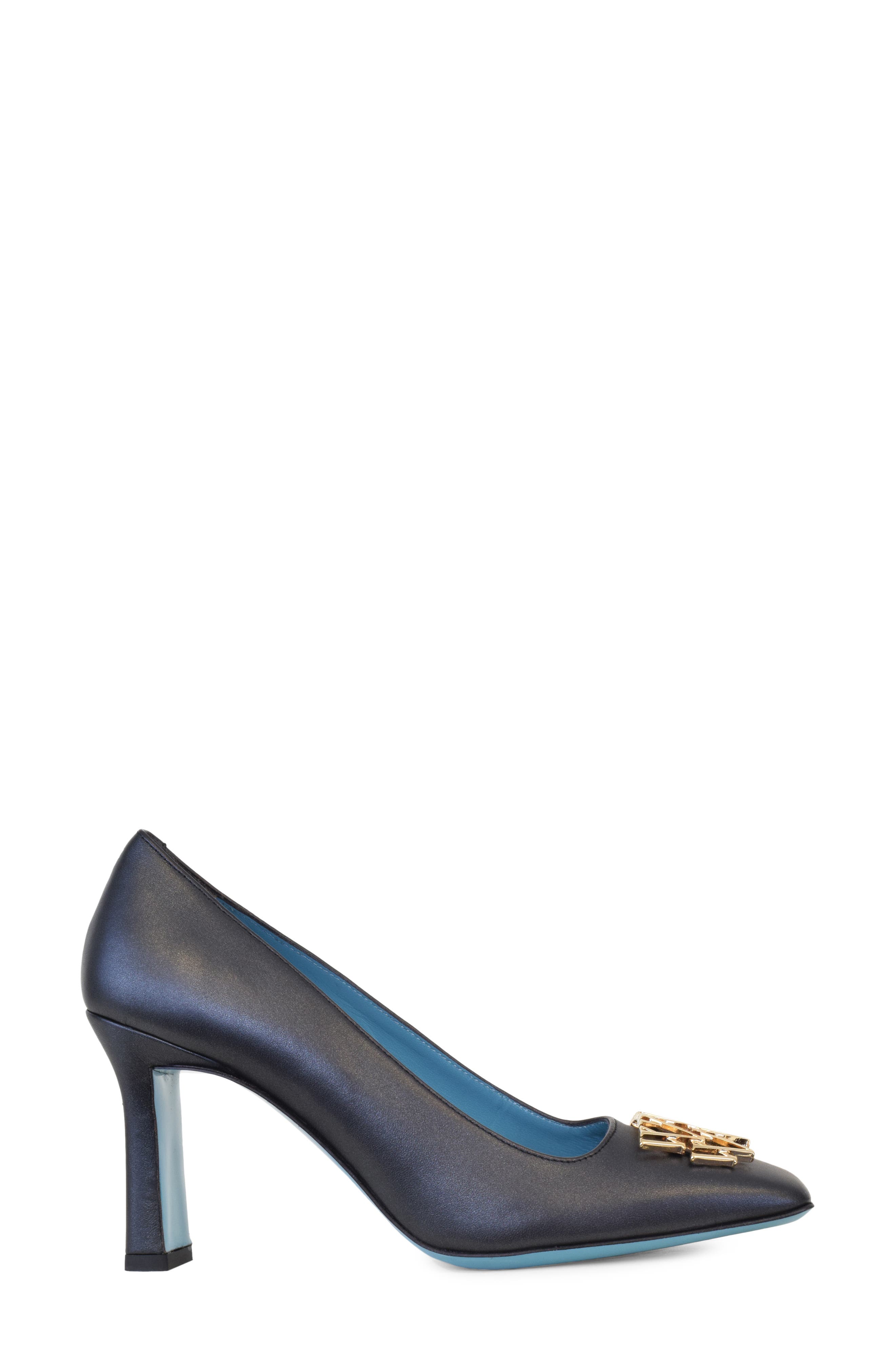 Valentina Rangoni Logo Square Toe Pump, Alternate, color, 