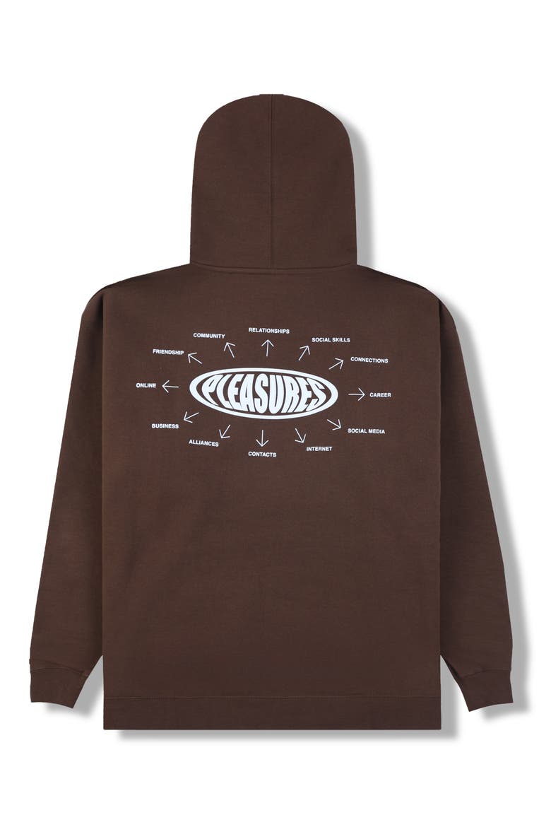 Overview Logo Graphic Hoodie, Alternate, color, BROWN