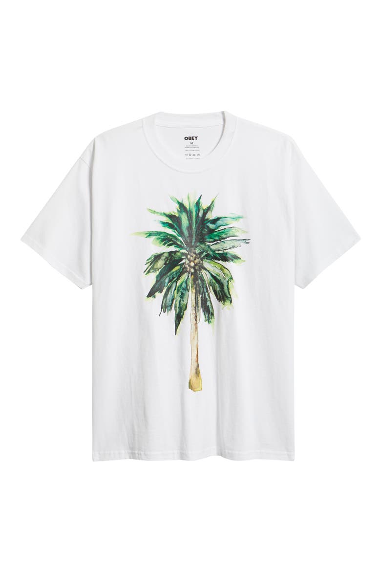 Palm Graphic T-Shirt, Alternate, color, WHITE