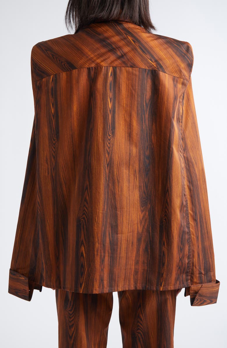 JULIE KEGELS Corbusier Cape Shirt, Alternate, color, Brown