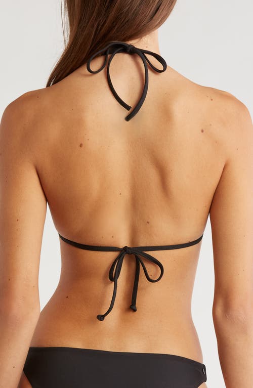 Volcom Simply Seamless Triangle Bikini Top In Black