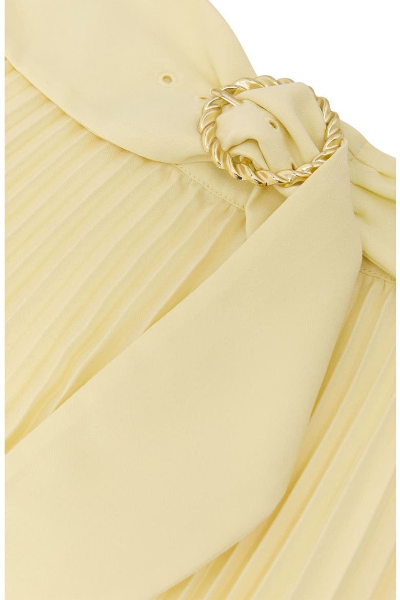 Amelie Belted Pleated Skirt, Alternate, color, YELLOW