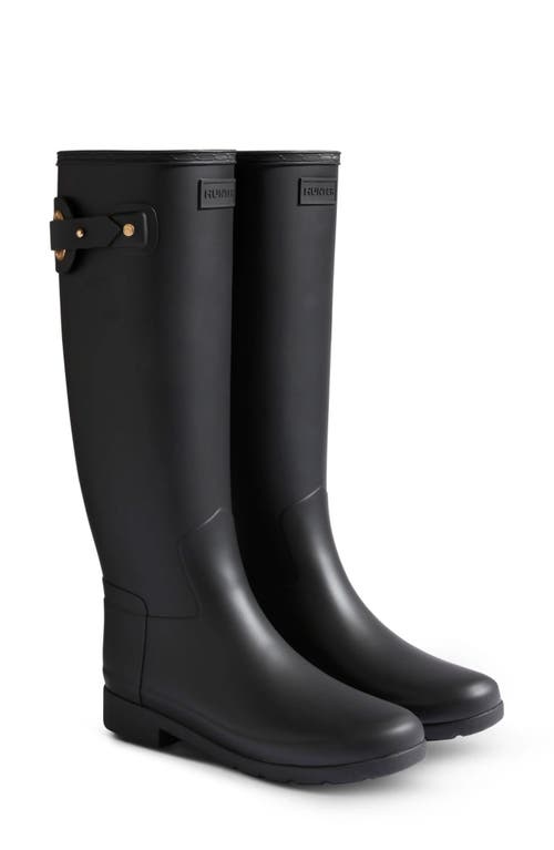 Shop Hunter Refined Tall Waterproof Rain Boot In Black