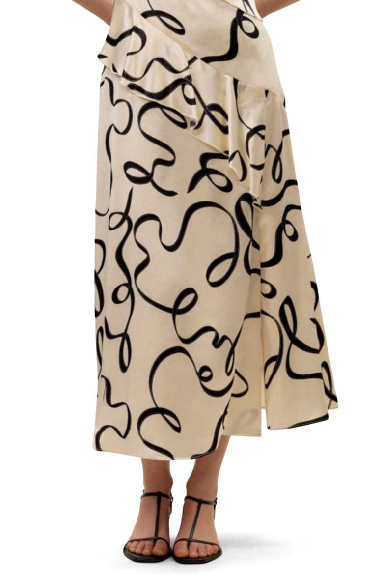Hollis Satin Ribbon Dress, Alternate, color, Ribbon Print