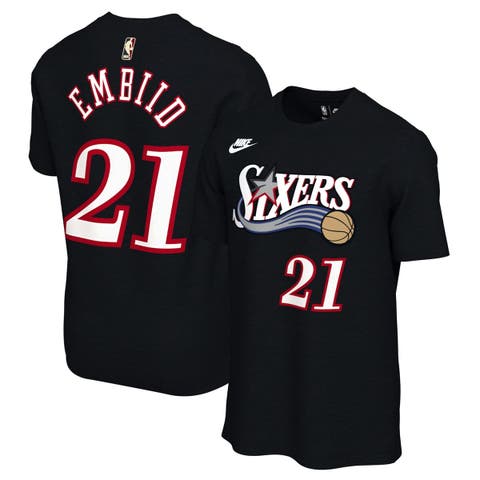 Unisex Nike Joel Embiid Black Philadelphia 76ers Name 
Number T-Shirt - Classic Edition