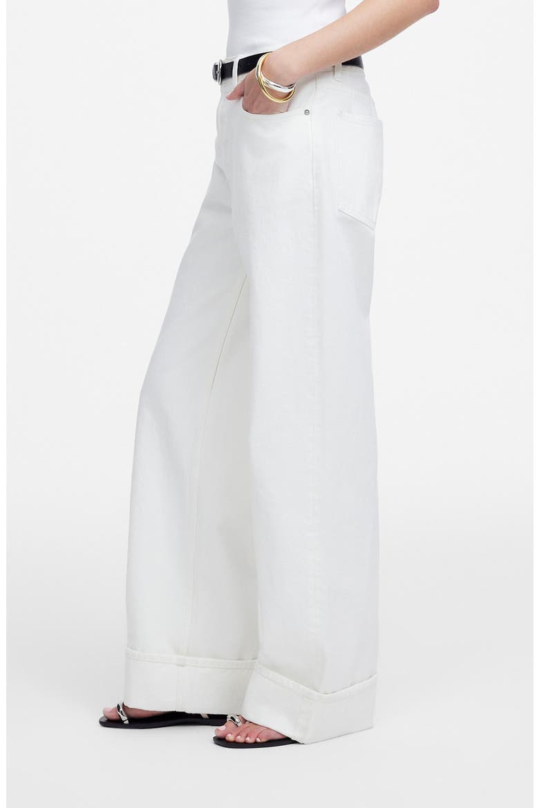 Low Slung Baggy Jeans, Alternate, color, PURE WHITE