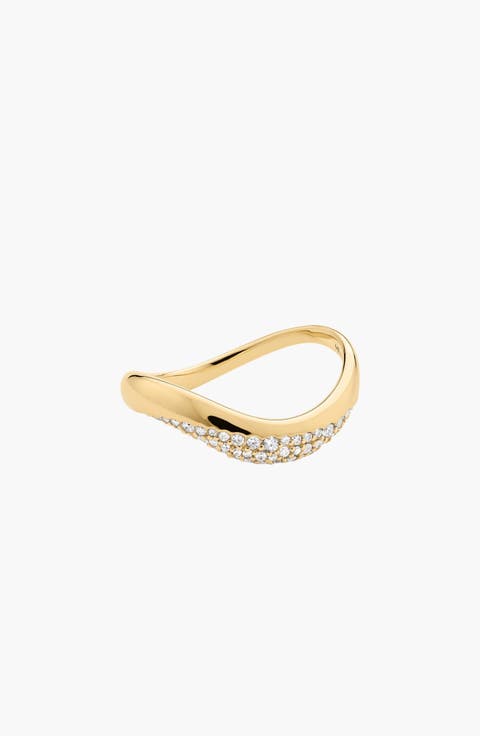 Dôme Figure Diamond Dipped Ring
