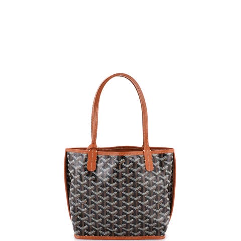 Anjou Reversible Tote Coated Canvas Mini