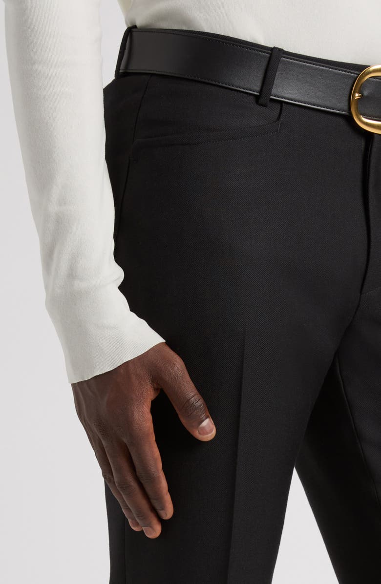 TOM FORD Dyllan Wool Blend Slim Fit Pants, Alternate, color, Lb999 Black