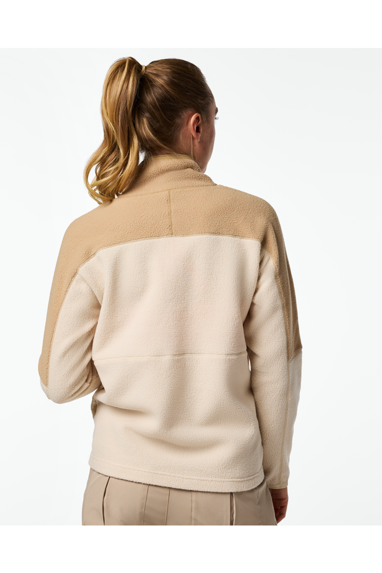 Abrazo Fleece Half-Zip Jacket - Women's, Alternate, color, Khaki and Cream
