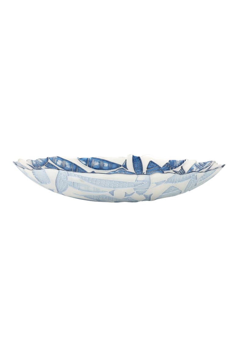Isola Shallow Glass Bowl, Main, color, BLUE