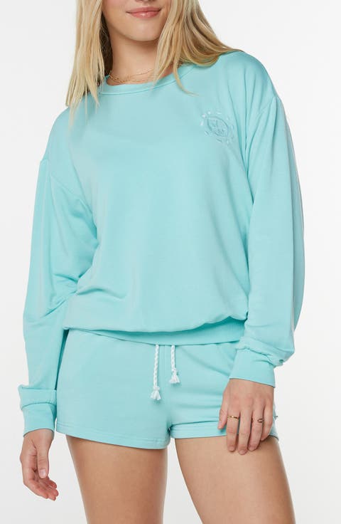 Surfing by Moonlight Embroidered Graphic Sweatshirt