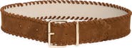 Vince Camuto Whipstitched Wide Suede Belt