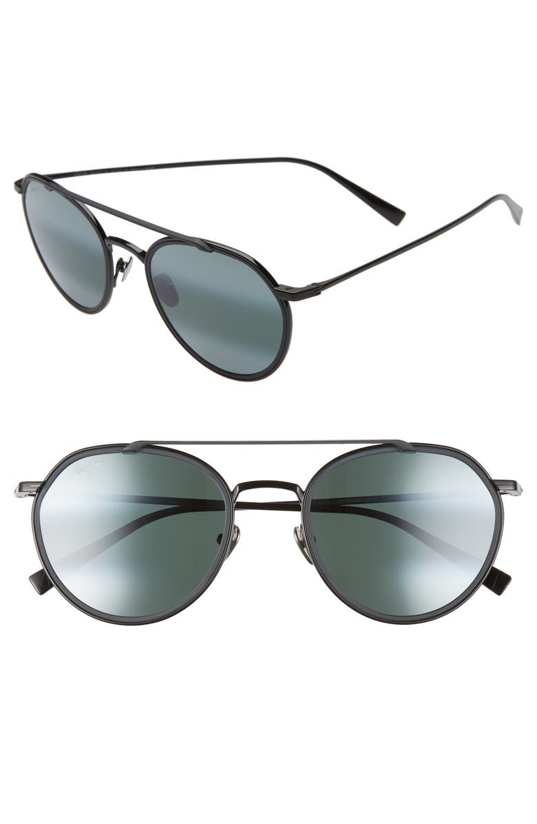 Maui Jim Bowline 53mm Polarized Round Sunglasses, Main, color,
