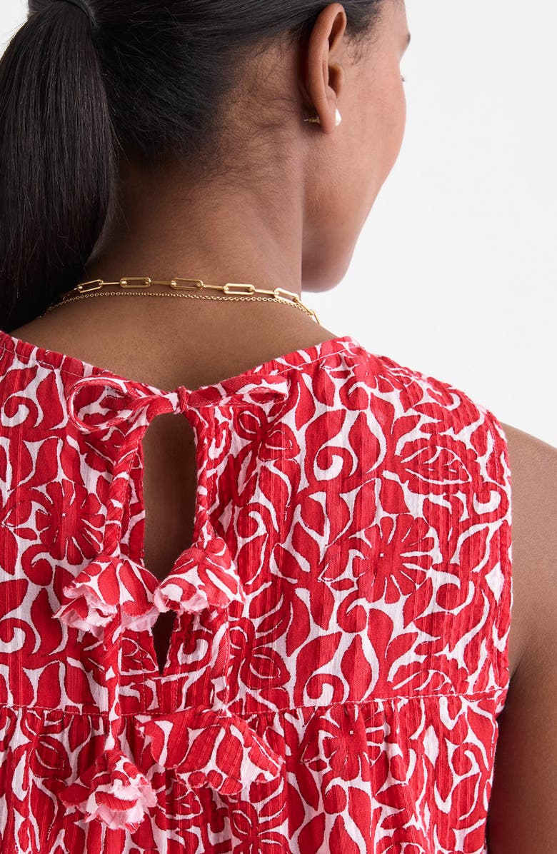 vineyard vines Lynn Print Sleeveless Top, Alternate, color, Lighthouse Red Leila