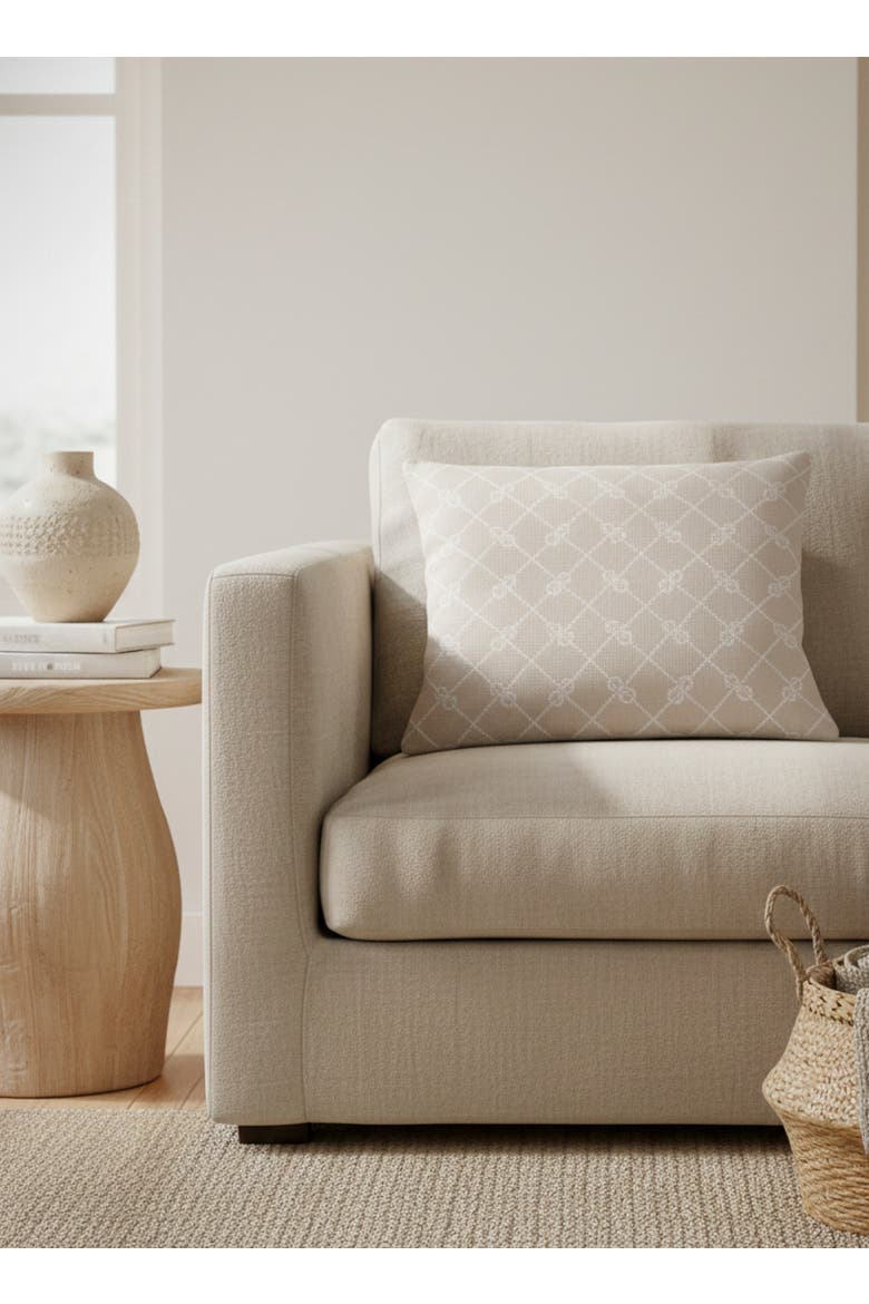 Captains Knots Linen Pillow Cover Only, Alternate, color, Natural Beige