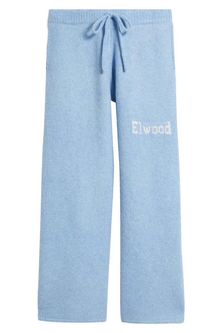 Intarsia Logo Baggy Sweatpants, Alternate, color, BABY BLUE