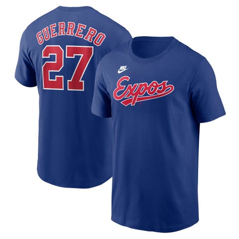 Men's Nike Vladimir Guerrero Blue Montreal Expos Cooperstown Collection Fuse Name & Number T-Shirt