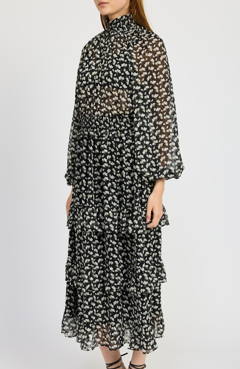 En Saison Genevieve Floral Long Sleeve Tiered Dress, Alternate, color, 