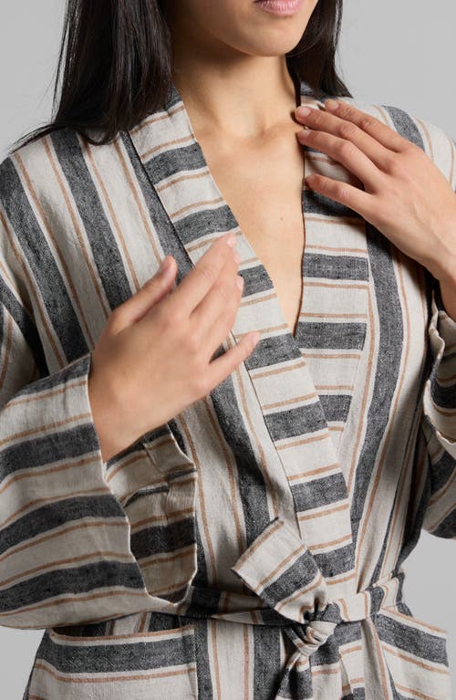 PARACHUTE PARACHUTE STRIPE LINEN ROBE 