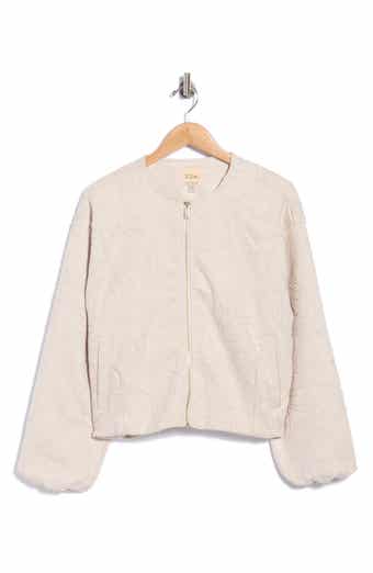 Embroidered Cropped Bomber Jacket