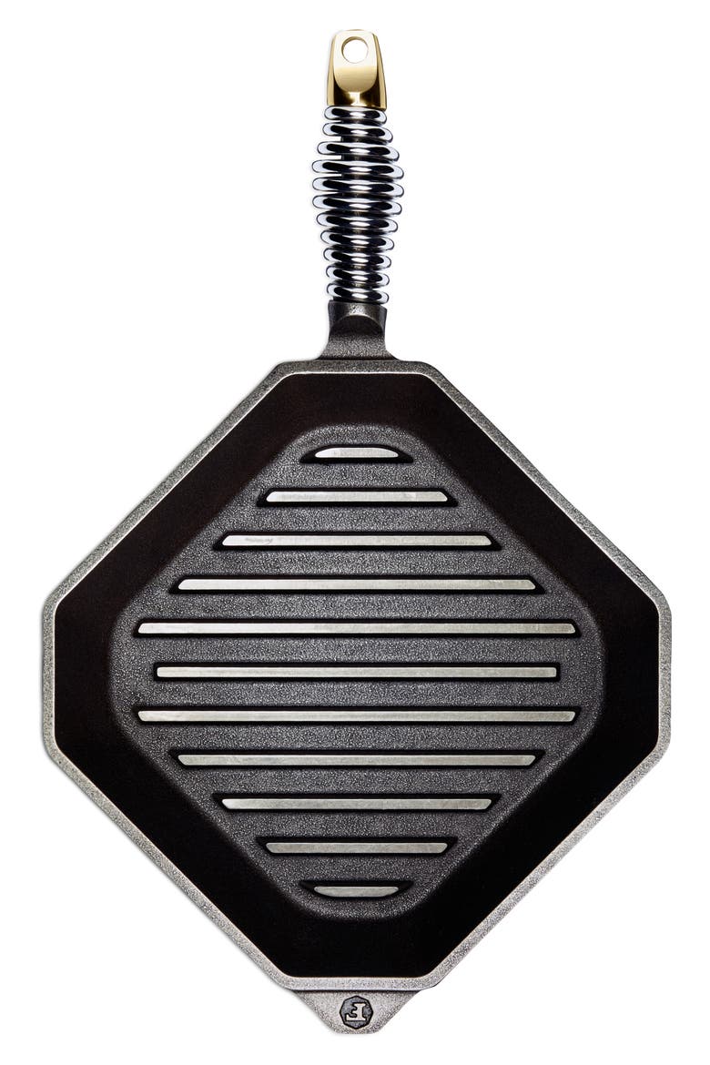 10-Inch Cast Iron Grill Pan, Main, color, BRONZE