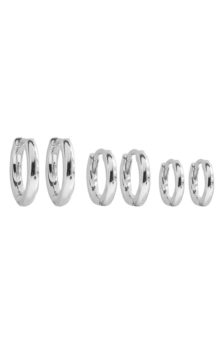 Girls Crew Angel City Set of 3 Hoop Earrings, Main, color, 