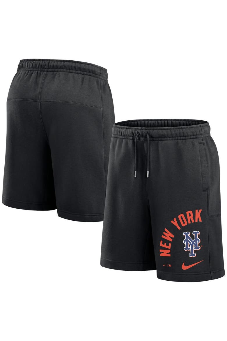 Men's Nike Black New York Mets Arched Kicker Shorts, Alternate, color, Black