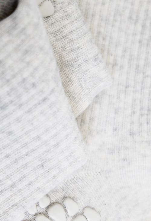 Fraise Heather Oat Grip Sock Trio In Multi