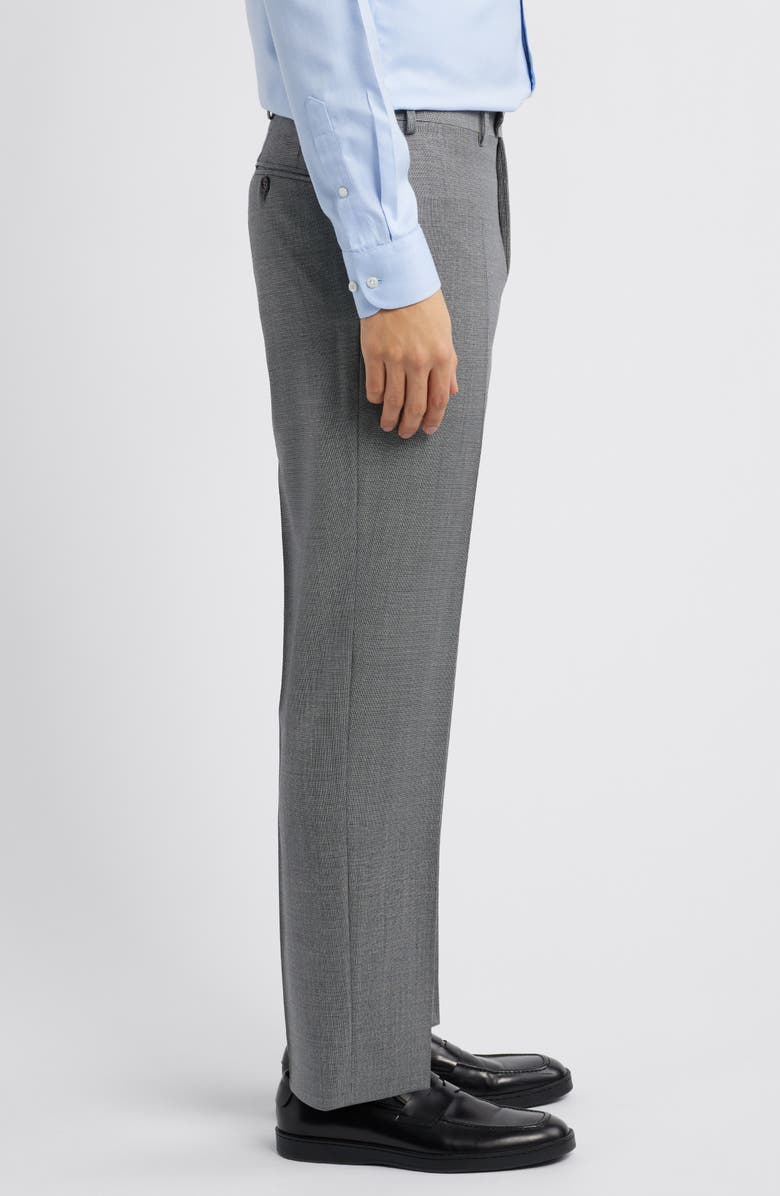 Canali Impeccabile Regular Fit Bird's Eye Super 130s Wool Dress Pants, Alternate, color, Grey