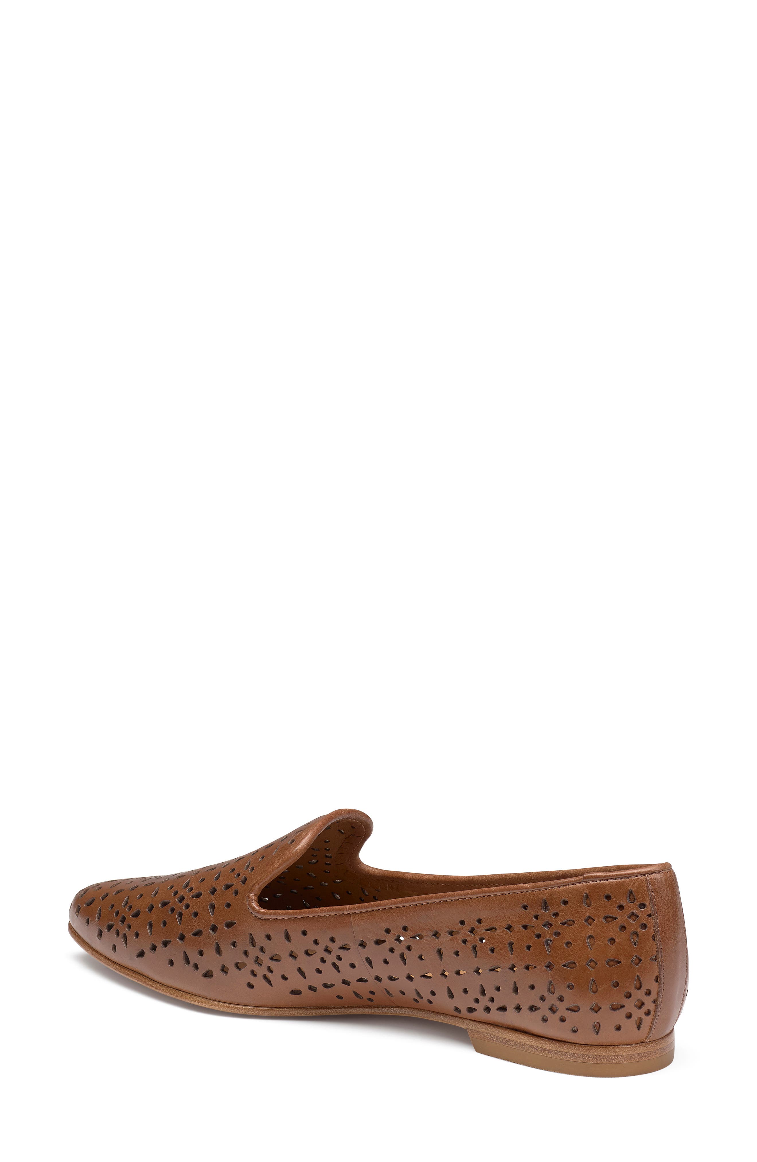 Farrah Perforated Loafer, Alternate, color, COGNAC PERFORATED LEATHER
