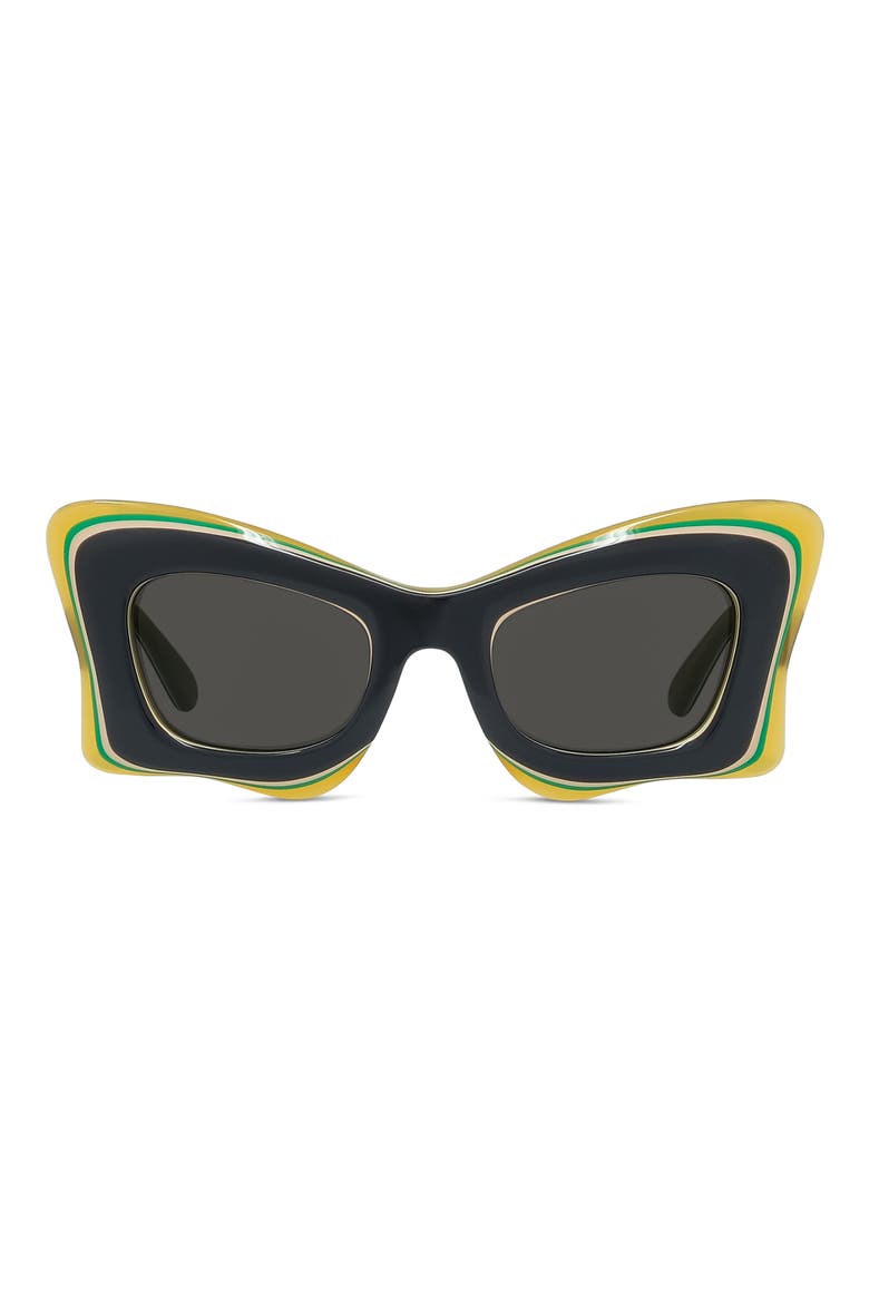x Paula's Ibiza 50mm Butterfly Sunglasses, Main, color, GRYO/SMK