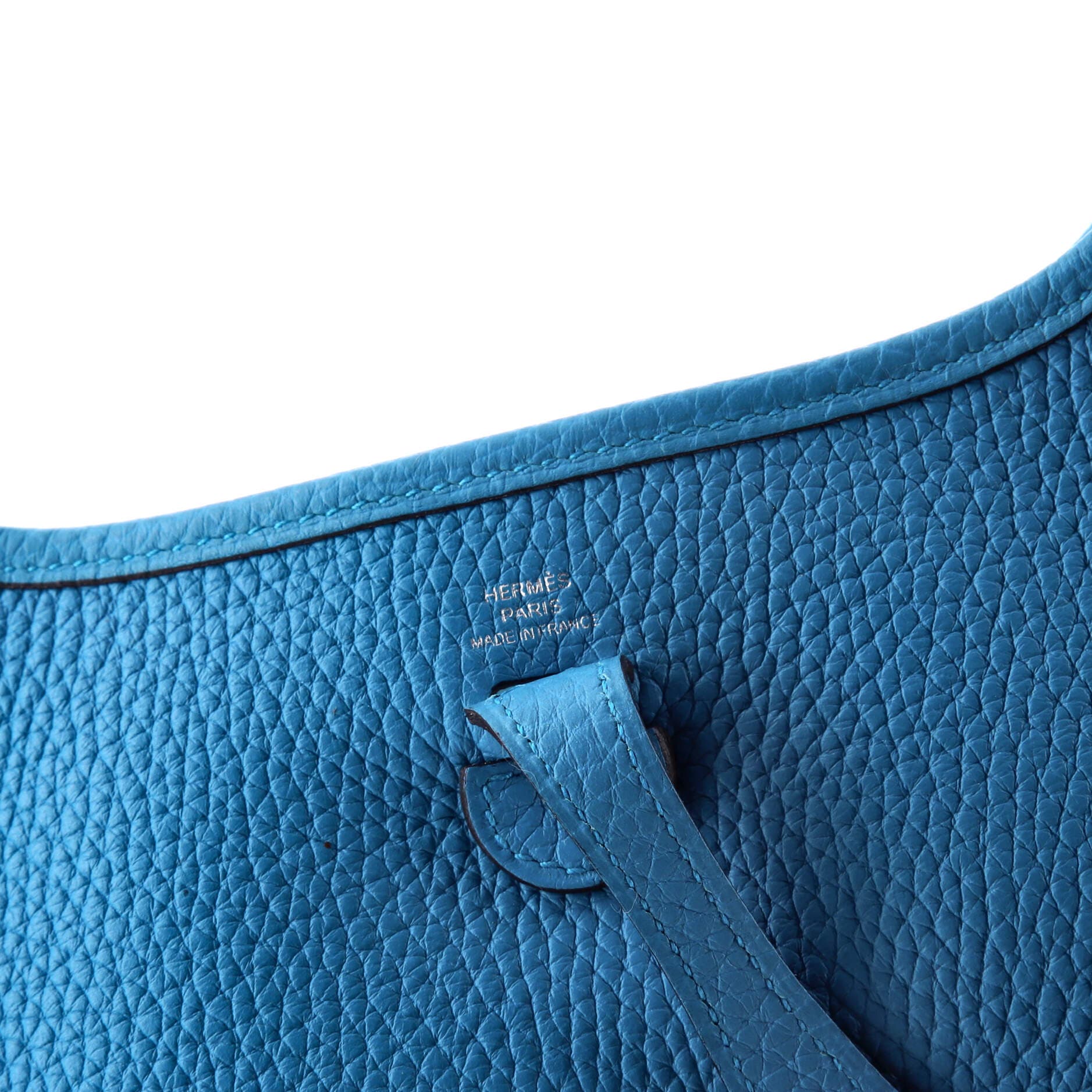 Pre-Owned Hermes Evelyne Bag Gen III Clemence TPM, Alternate, color, Bleu Hydra