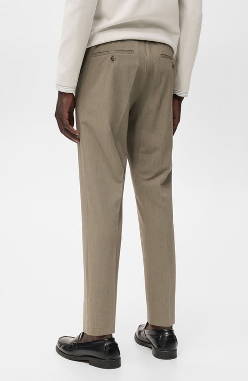 Mango Bologna Slim Fit Stretch Pants In Animal Print