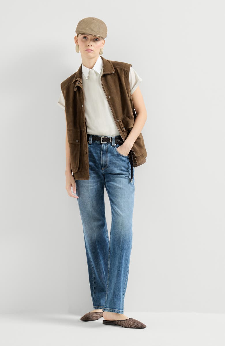 Brunello Cucinelli Contemporary Loose trousers, Alternate, color, Denim