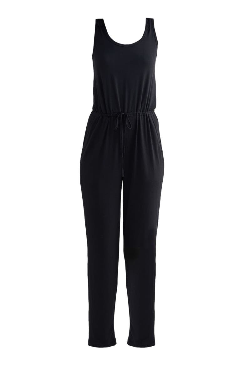 Relaxed Drawstring Jumpsuit, Alternate, color, Black