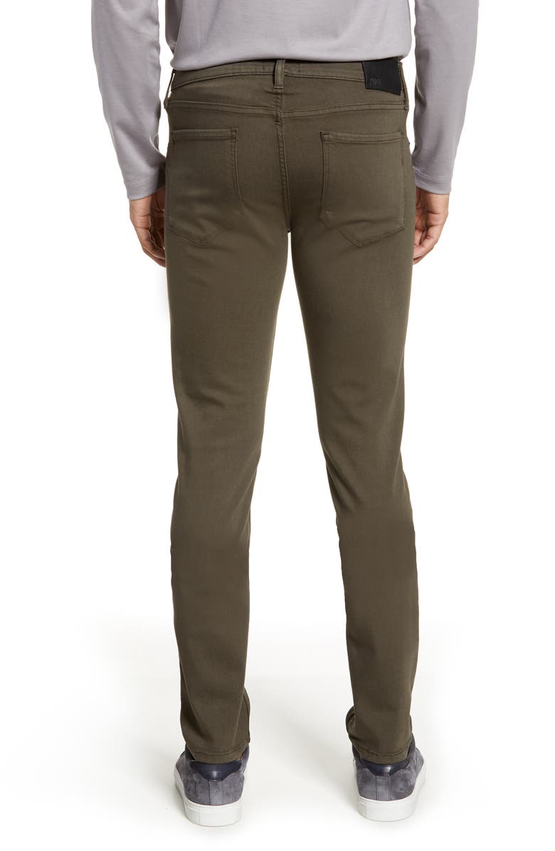 PAIGE Transcend Lennox Slim Tapered Leg Five Pocket Pants, Alternate, color, River Moss