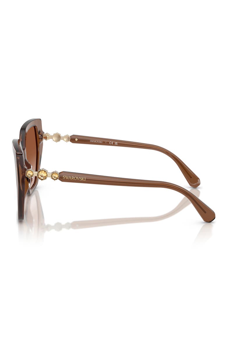 Constella 56mm Polarized Irregular Sunglasses, Alternate, color, BROWN GRADIENT