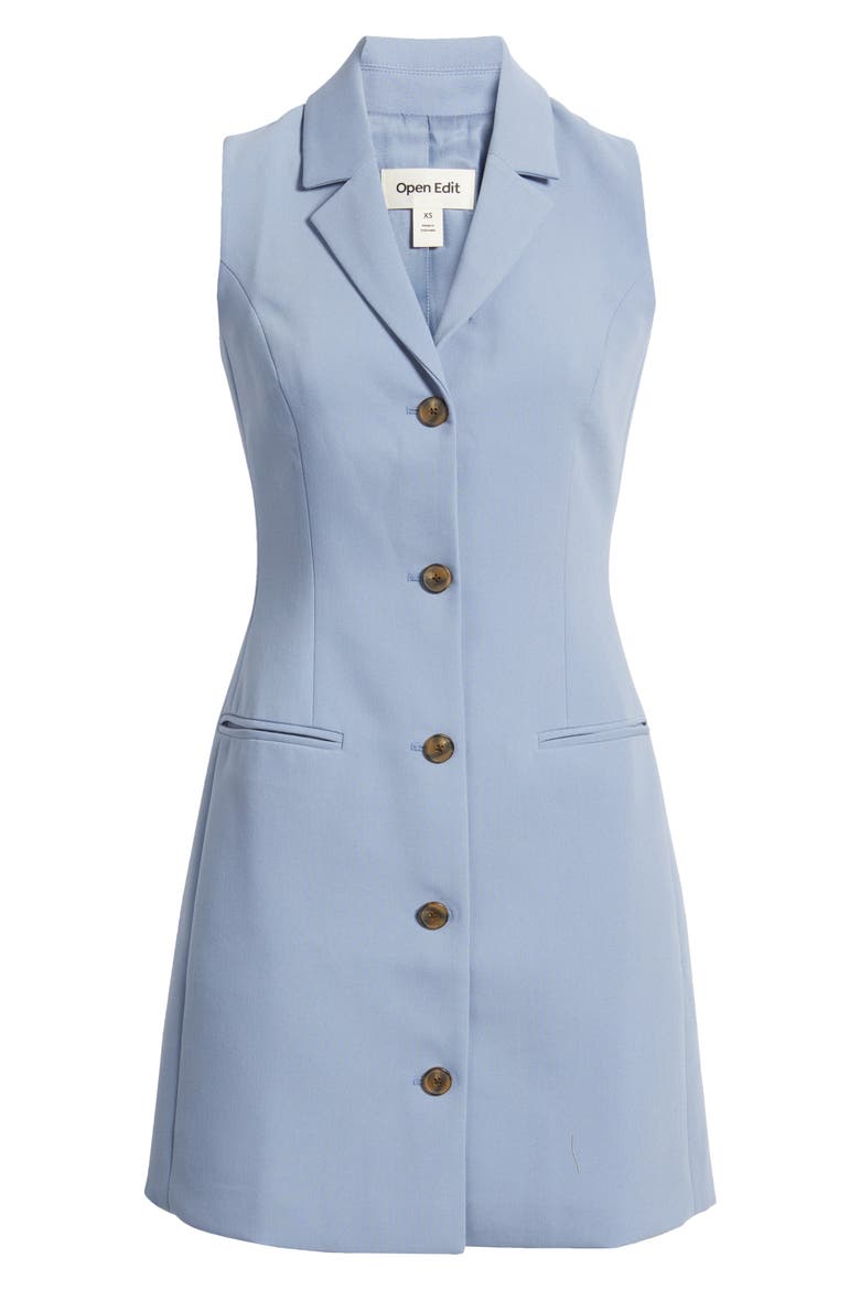 The Icon Sleeveless Blazer Dress, Alternate, color, BLUE UMBRA