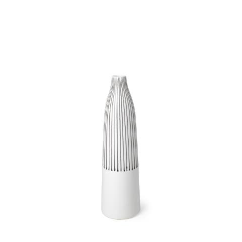 Kira I Small Pinstripe Ceramic Vase