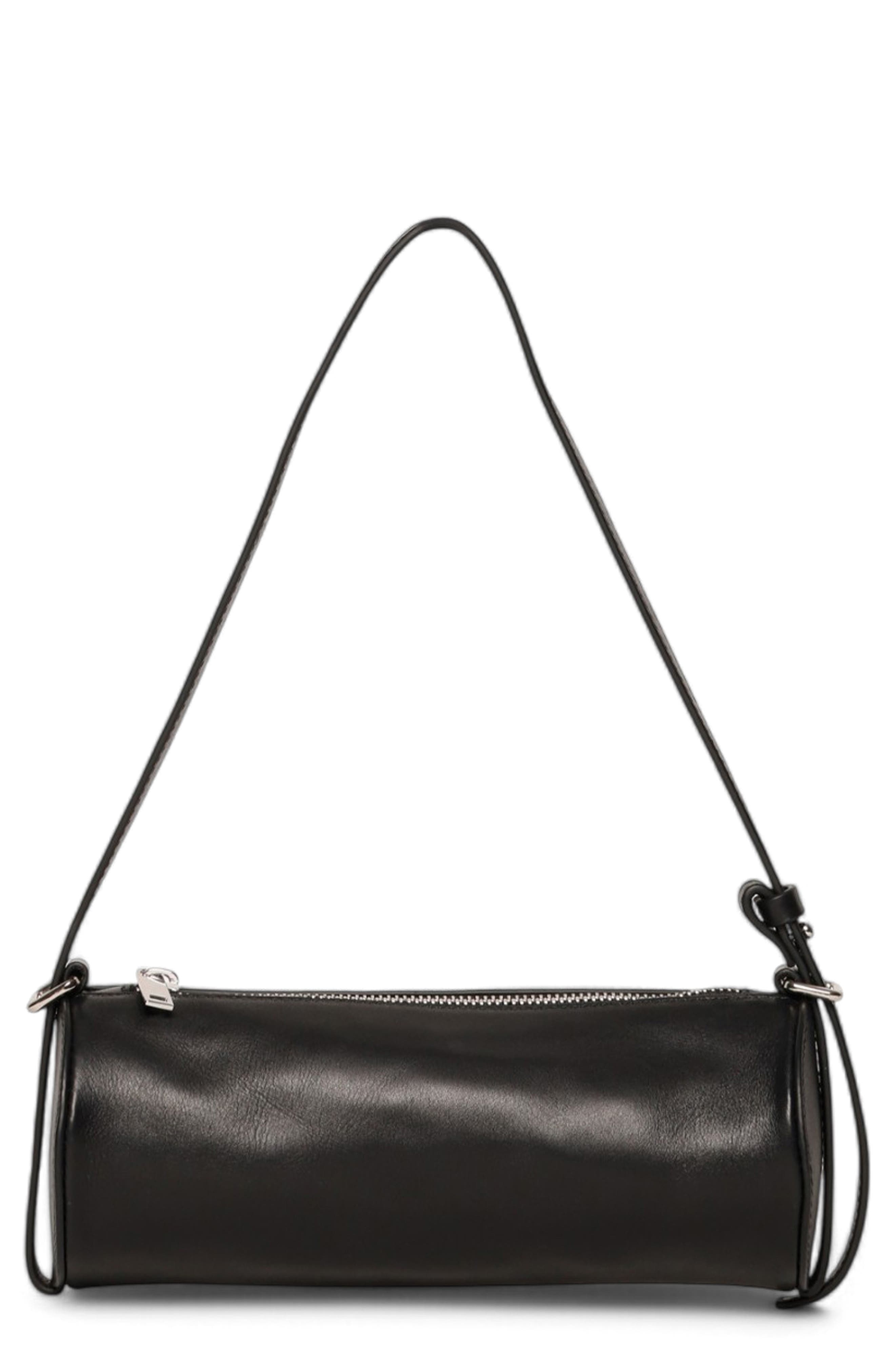 Quinn Barrel Leather Shoulder Bag