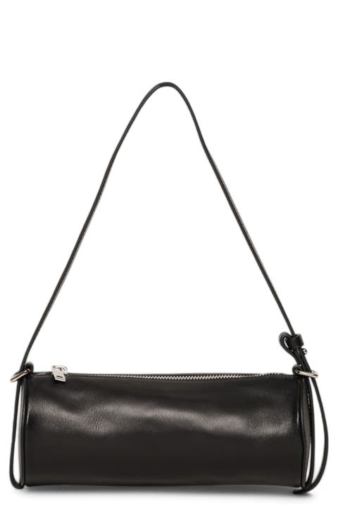 Quinn Barrel Leather Shoulder Bag