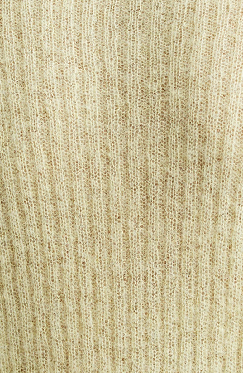 Cecilie Bahnsen Jaqueline Alpaca & Wool Blend Rib Crop Cardigan, Alternate, color, 