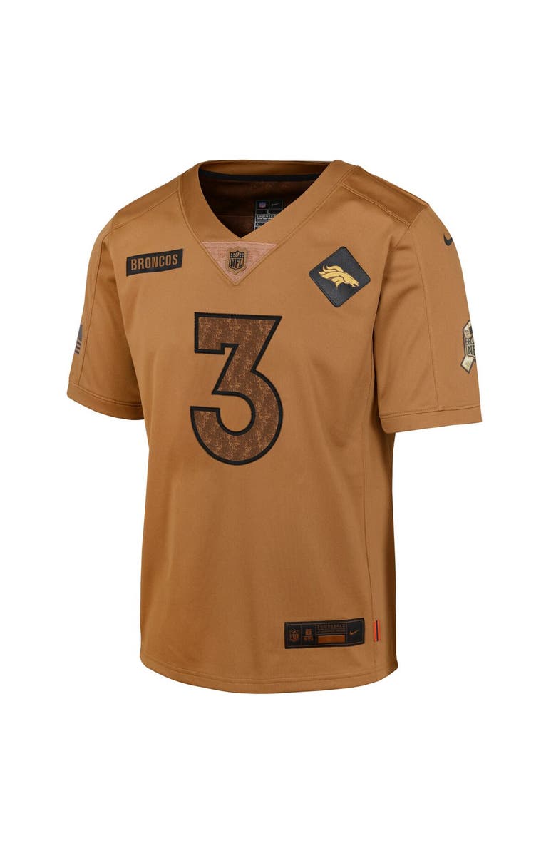 Nike Youth Nike Russell Wilson Brown Denver Broncos 2023 Salute To Service Limited Jersey, Alternate, color, 
