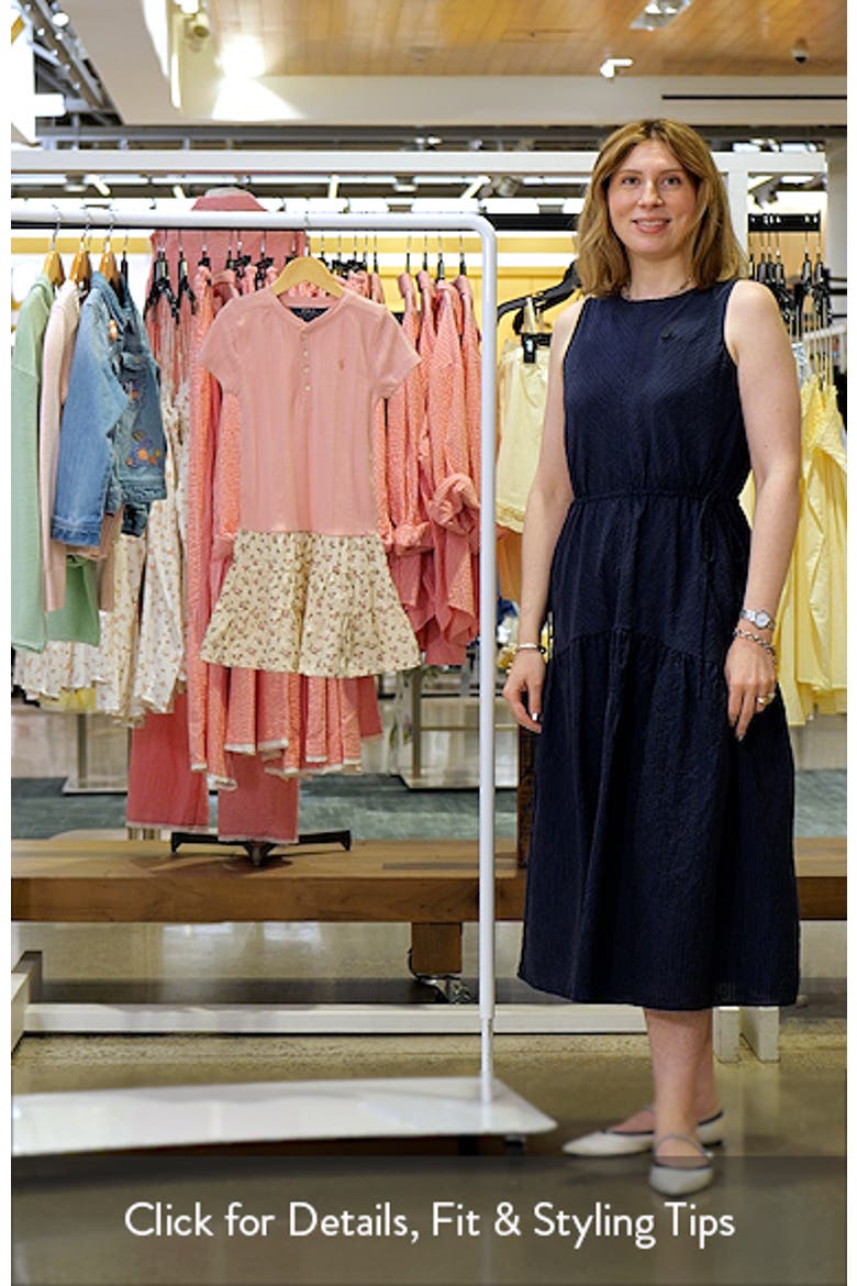 Kids' Pointelle Bodice Drop Waist Cotton Dress video